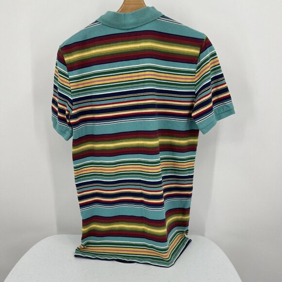 Polo By Ralph Lauren Youth XL Extra Large Multicolor Striped Cotton Polo Shirt - Picture 4 of 5